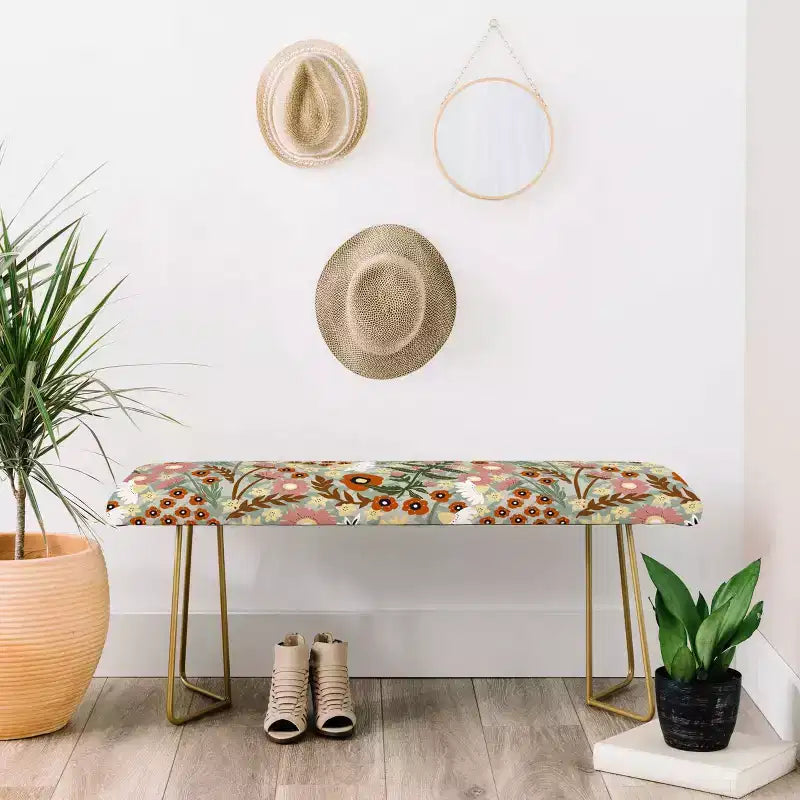 Marta Barragan Camarasa The Leafy Garden Bench - Deny Designs