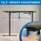 Mount-It! Grande scrivania elettrica angolare regolabile in altezza, scrivania automatica con regolazione fluida ed ergonomica dell'altezza da 28,3 a 46,5, marrone