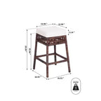 Sgabello da bar senza schienale JONATHAN Y Bali Bohemian Basics in rattan, cuscino bianco con struttura in vimini marrone scuro
