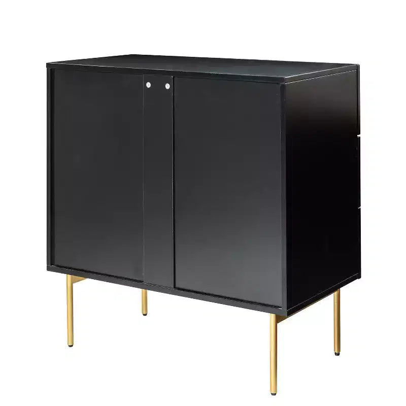 Brian 32 Tall 3 Drawer Bachelor?s Chest with storage for bedroom Set of 2| ART OF LIVING DESIGNS-BLACK