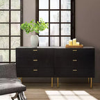 Brian 32 Tall 3 Drawer Bachelor?s Chest with storage for bedroom Set of 2| ART OF LIVING DESIGNS-BLACK