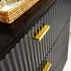 Brian 32 Tall 3 Drawer Bachelor?s Chest with storage for bedroom Set of 2| ART OF LIVING DESIGNS-BLACK
