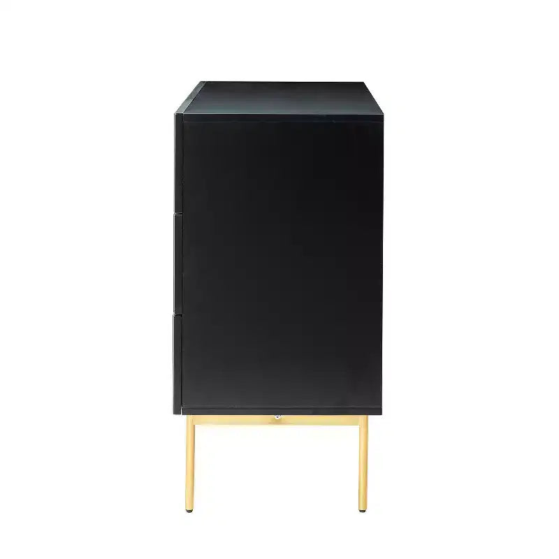 Brian 32 Tall 3 Drawer Bachelor?s Chest with storage for bedroom Set of 2| ART OF LIVING DESIGNS-BLACK