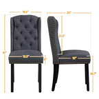 Yaheetech Button Tufted Dining Chairs Set of 2