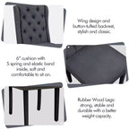 Yaheetech Button Tufted Dining Chairs Set of 2