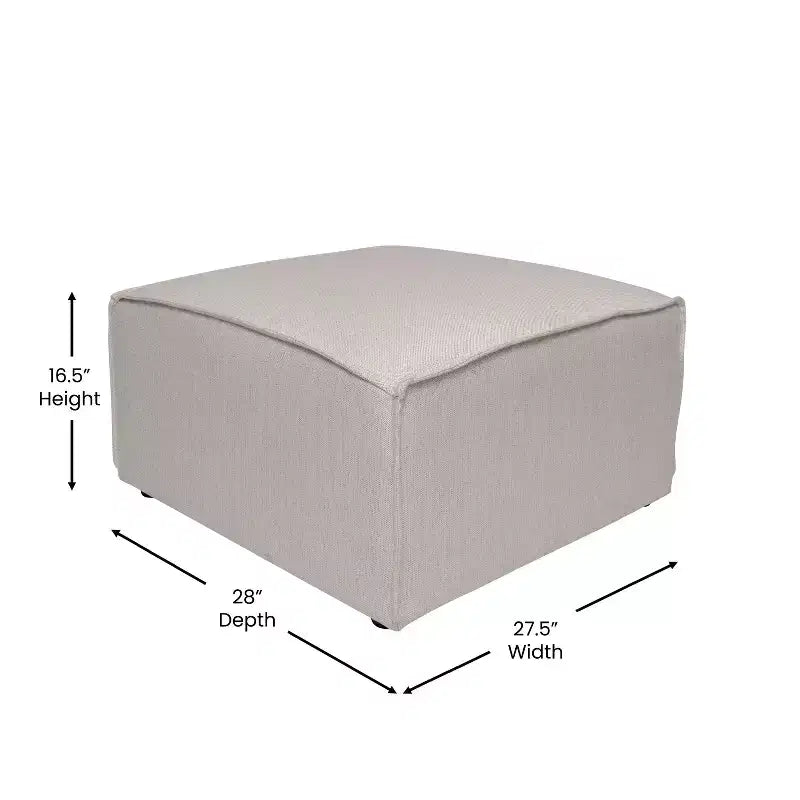 Flash Furniture Bridgetown Luxury Modular Sectional Sofa, Ottoman Seat