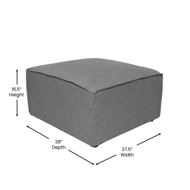 Flash Furniture Bridgetown Luxury Modular Sectional Sofa, Ottoman Seat