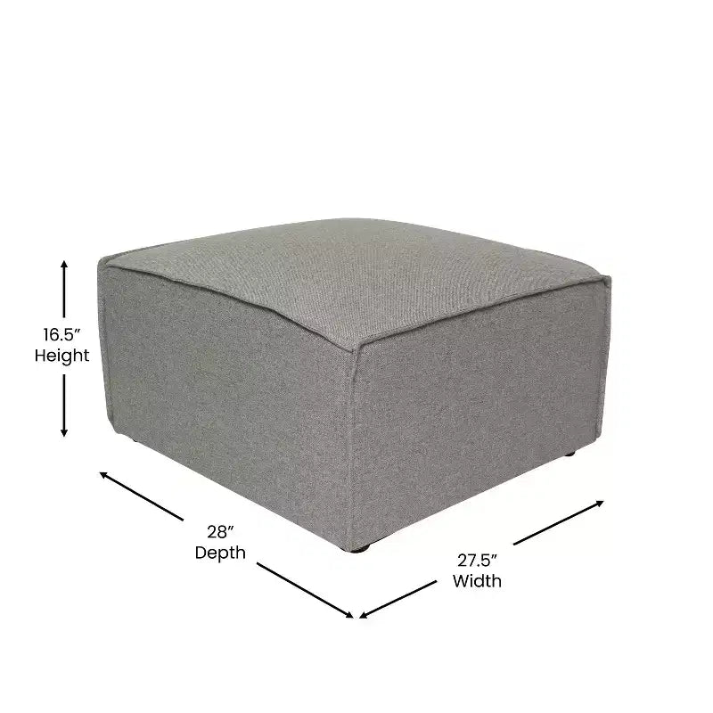 Flash Furniture Bridgetown Luxury Modular Sectional Sofa, Ottoman Seat