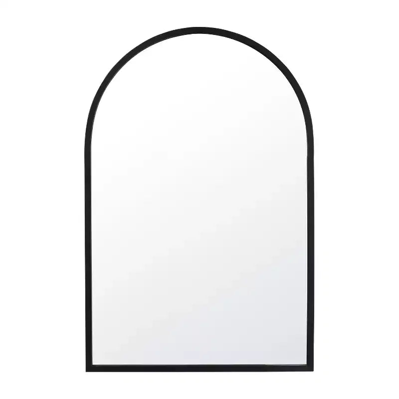 Merrick Lane Arched Metal Framed Wall Mirror for Entryways, Dining Rooms, and Living Rooms