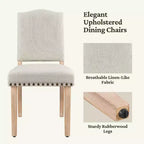 Yaheetech 2Pcs Upholstered Kitchen Chairs for Living Room Dining Room