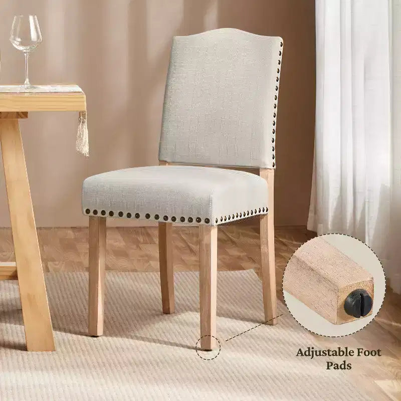 Yaheetech 2Pcs Upholstered Kitchen Chairs for Living Room Dining Room