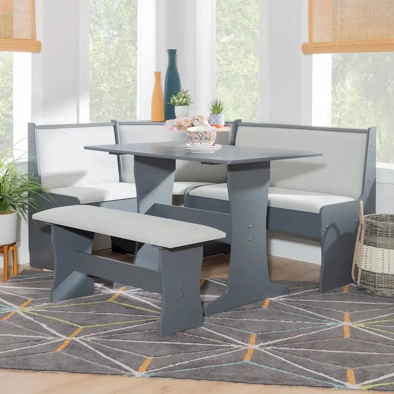 Set da Pranzo con Angolo Panca Sedley Farmhouse con Contenitore