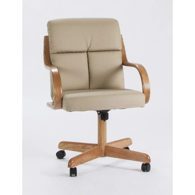 Poltrona girevole Frankie Caster Chair Company in pelle rigenerata