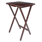 Set di 4 tavolini pieghevoli singoli in noce antico, ricchi, 65,40 cm