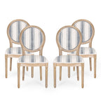Sedie da pranzo in tessuto stile francese - NH419413