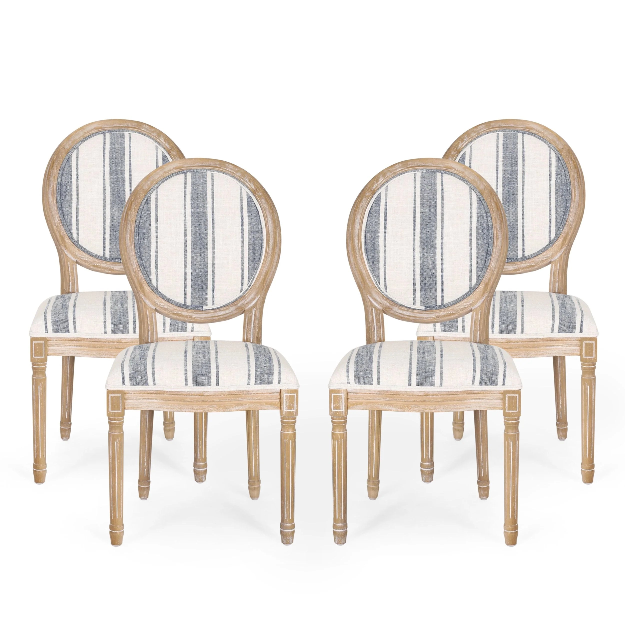 Sedie da pranzo in tessuto stile francese - NH419413