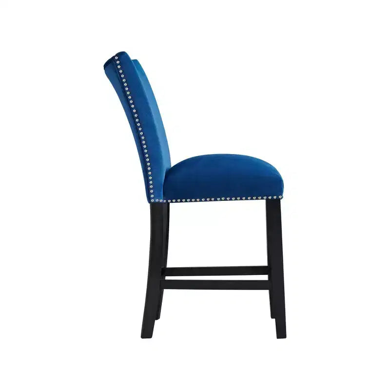 Set of 2 Celine Velvet Counter Height Barstools - Picket House Furnishings