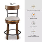 Valebeck Upholstered Swivel Counter Height Barstool - Signature Design by Ashley