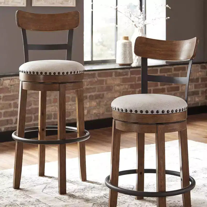 Valebeck Upholstered Swivel Counter Height Barstool - Signature Design by Ashley