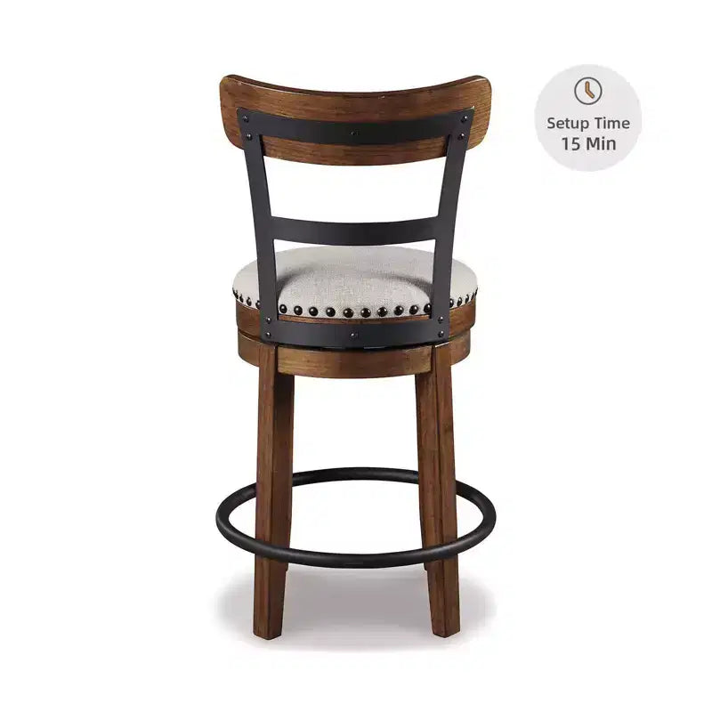 Valebeck Upholstered Swivel Counter Height Barstool - Signature Design by Ashley