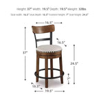 Valebeck Upholstered Swivel Counter Height Barstool - Signature Design by Ashley