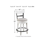 Valebeck Upholstered Swivel Counter Height Barstool - Signature Design by Ashley