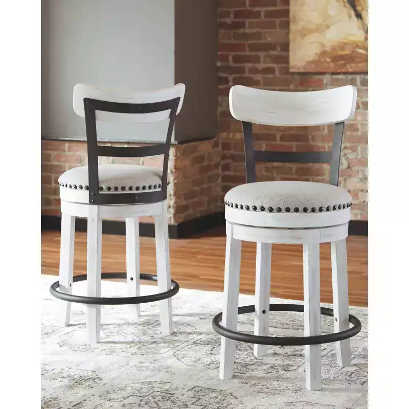 Valebeck Upholstered Swivel Counter Height Barstool - Signature Design by Ashley