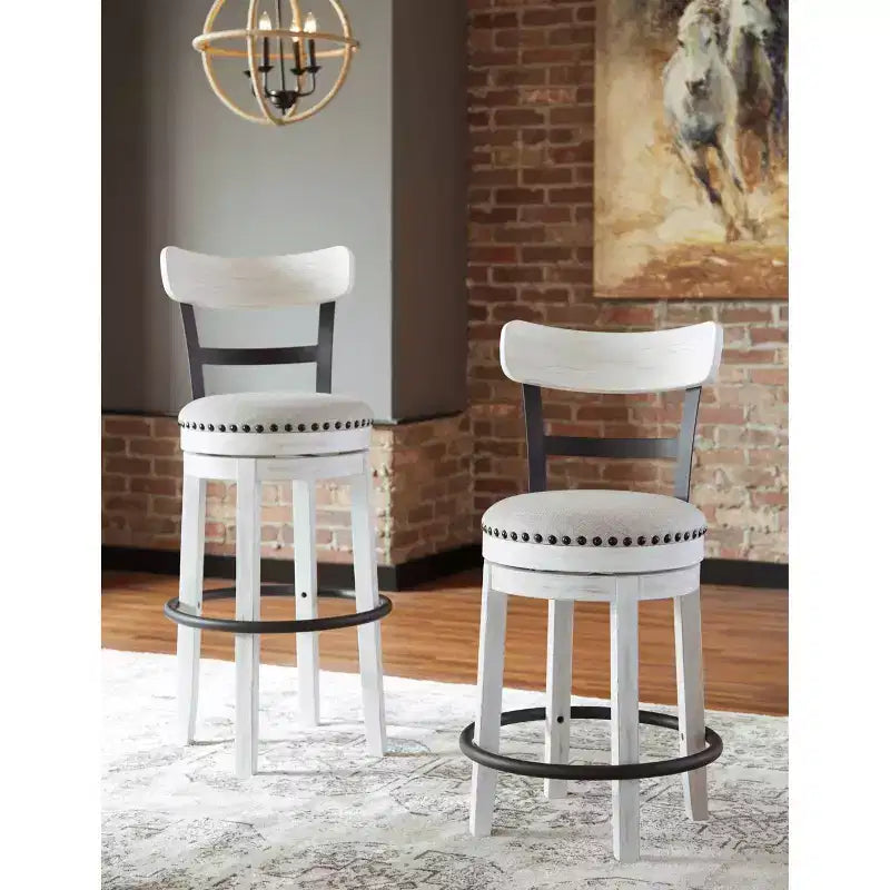 Valebeck Upholstered Swivel Counter Height Barstool - Signature Design by Ashley