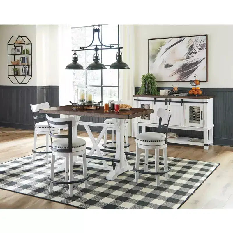 Valebeck Upholstered Swivel Counter Height Barstool - Signature Design by Ashley