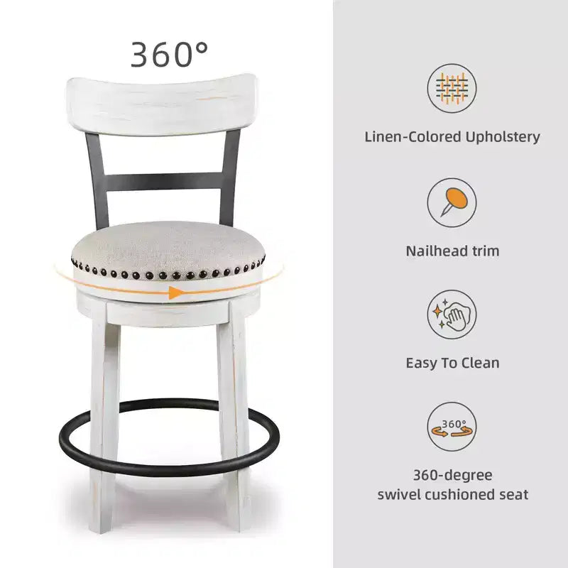 Valebeck Upholstered Swivel Counter Height Barstool - Signature Design by Ashley