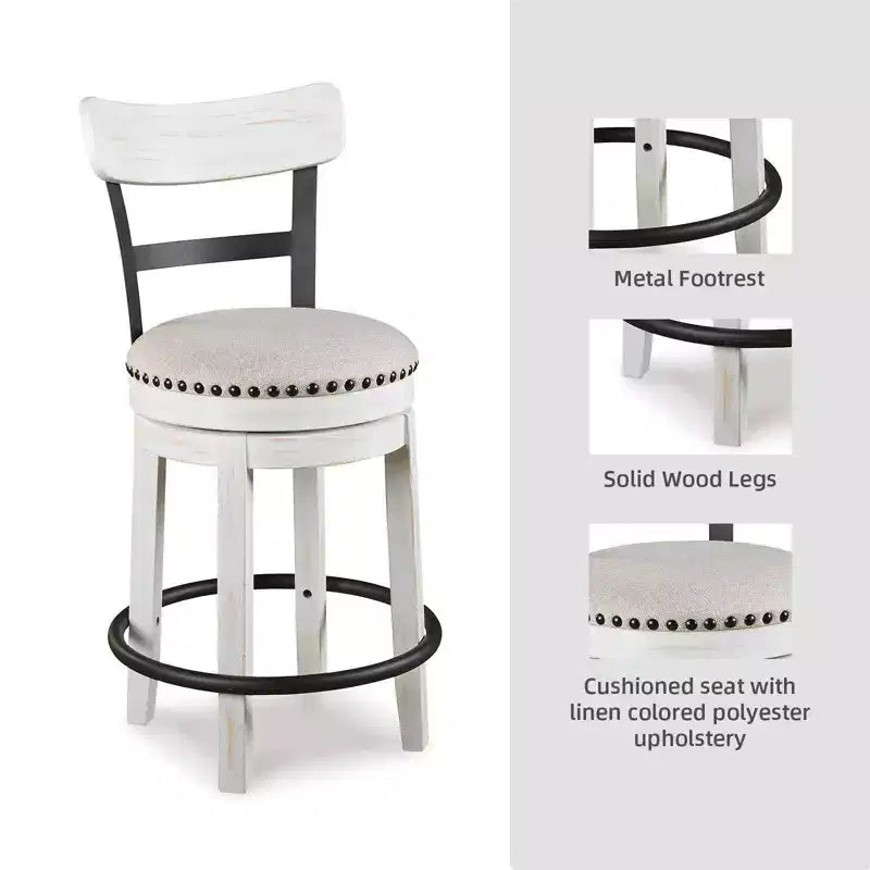 Valebeck Upholstered Swivel Counter Height Barstool - Signature Design by Ashley