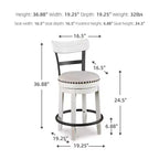 Valebeck Upholstered Swivel Counter Height Barstool - Signature Design by Ashley