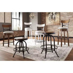 Valebeck Upholstered Swivel Counter Height Barstool - Signature Design by Ashley