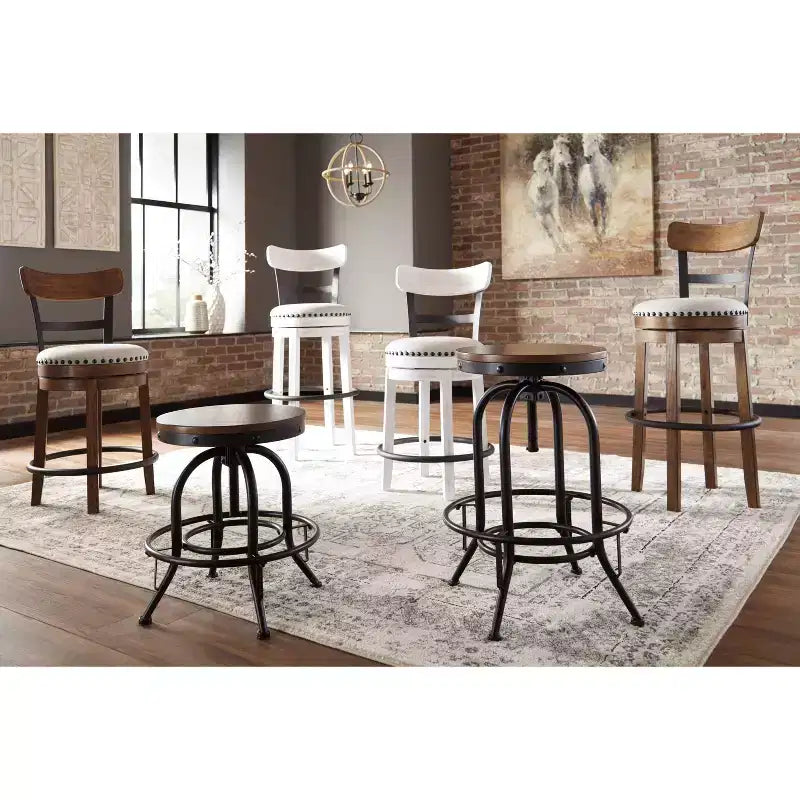 Valebeck Upholstered Swivel Counter Height Barstool - Signature Design by Ashley