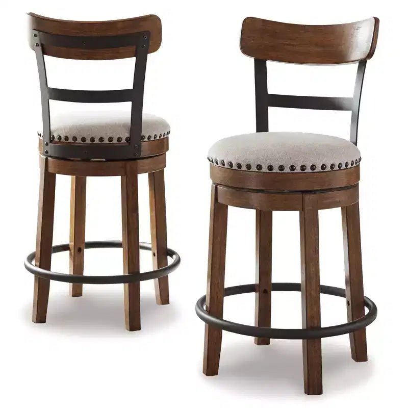Valebeck Upholstered Swivel Counter Height Barstool - Signature Design by Ashley