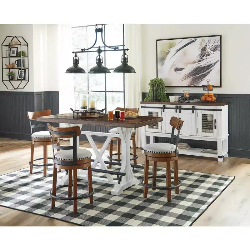 Valebeck Upholstered Swivel Counter Height Barstool - Signature Design by Ashley