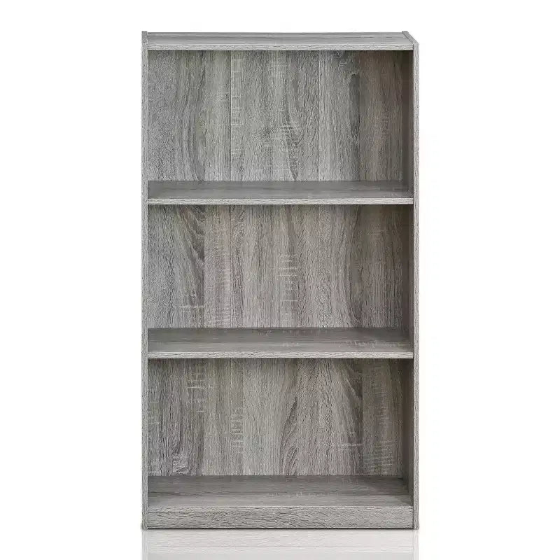 Furinno 3 Tier Storage Bookcase Open Shelf Display Cabinet,French Oak