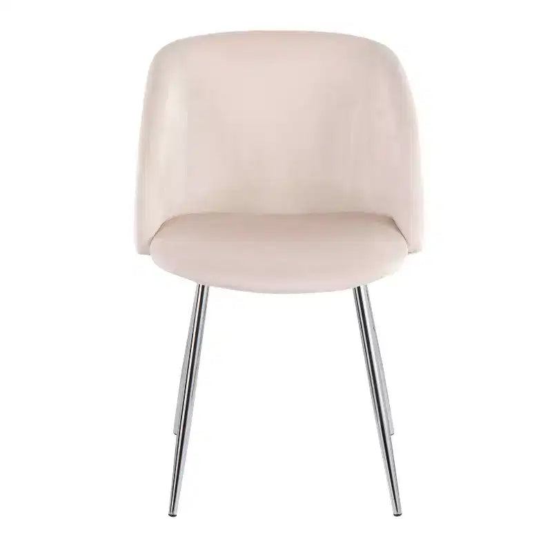 Set of 2 Fran Dining Chairs Velvet/Metal - LumiSource