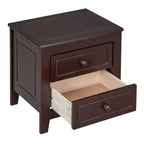 3 PCS Bedroom Sets, Queen/Full Size Wood Platform Bed with Two Nightstands-ModernLuxe