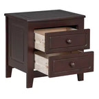 3 PCS Bedroom Sets, Queen/Full Size Wood Platform Bed with Two Nightstands-ModernLuxe