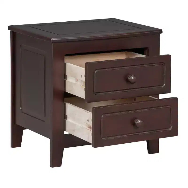 3 PCS Bedroom Sets, Queen/Full Size Wood Platform Bed with Two Nightstands-ModernLuxe