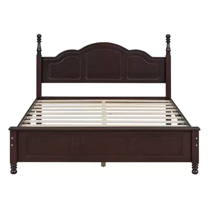 3 PCS Bedroom Sets, Queen/Full Size Wood Platform Bed with Two Nightstands-ModernLuxe