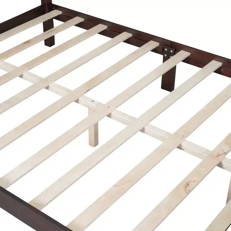 3 PCS Bedroom Sets, Queen/Full Size Wood Platform Bed with Two Nightstands-ModernLuxe
