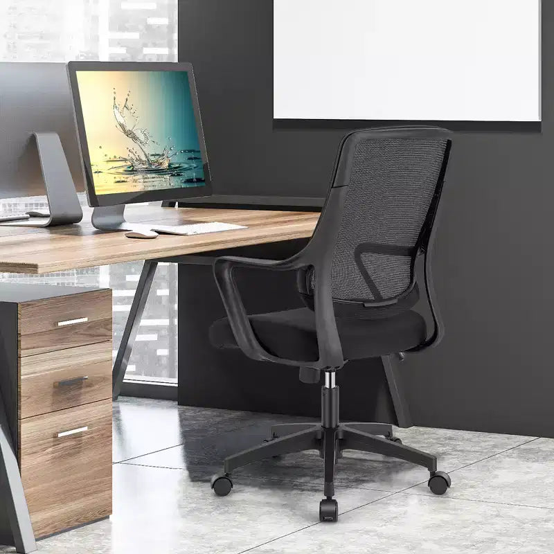 Costway Ergonomic Office Chair Height-adjustable Breathable Mesh Chair w/ Armrest