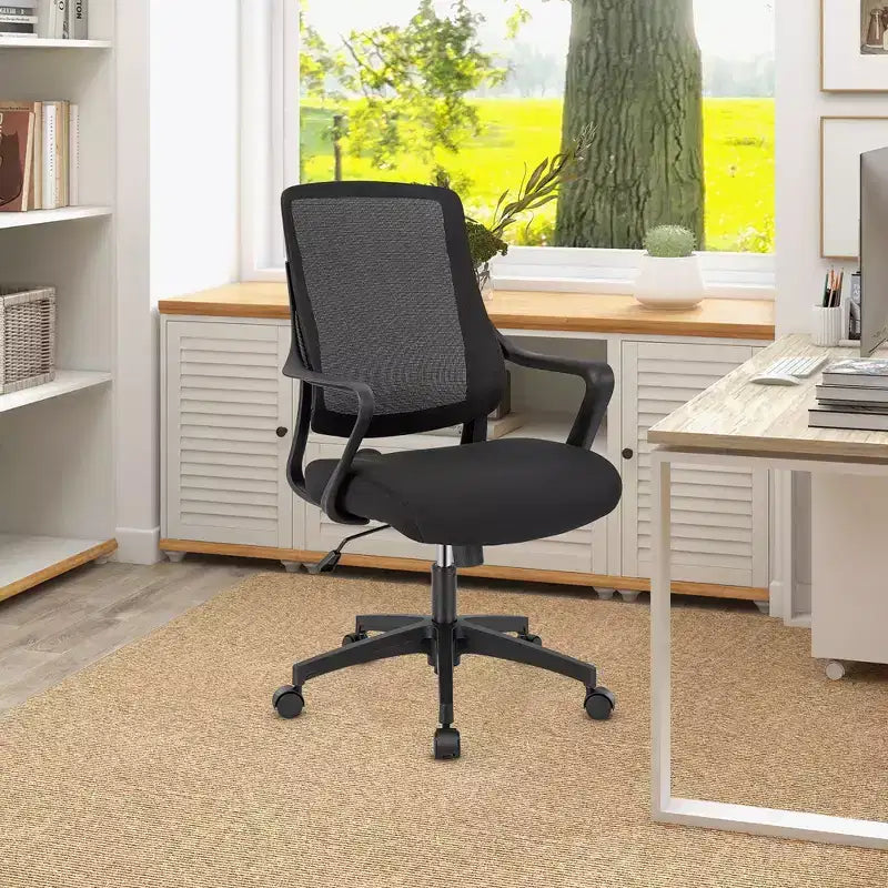 Costway Ergonomic Office Chair Height-adjustable Breathable Mesh Chair w/ Armrest