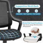 Costway Ergonomic Office Chair Height-adjustable Breathable Mesh Chair w/ Armrest