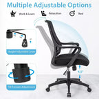 Costway Ergonomic Office Chair Height-adjustable Breathable Mesh Chair w/ Armrest