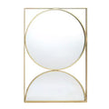 LuxenHome Gold Hourglass Frame Metal Modern Accent Wall Mirror
