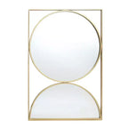 LuxenHome Gold Hourglass Frame Metal Modern Accent Wall Mirror