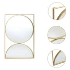 LuxenHome Gold Hourglass Frame Metal Modern Accent Wall Mirror